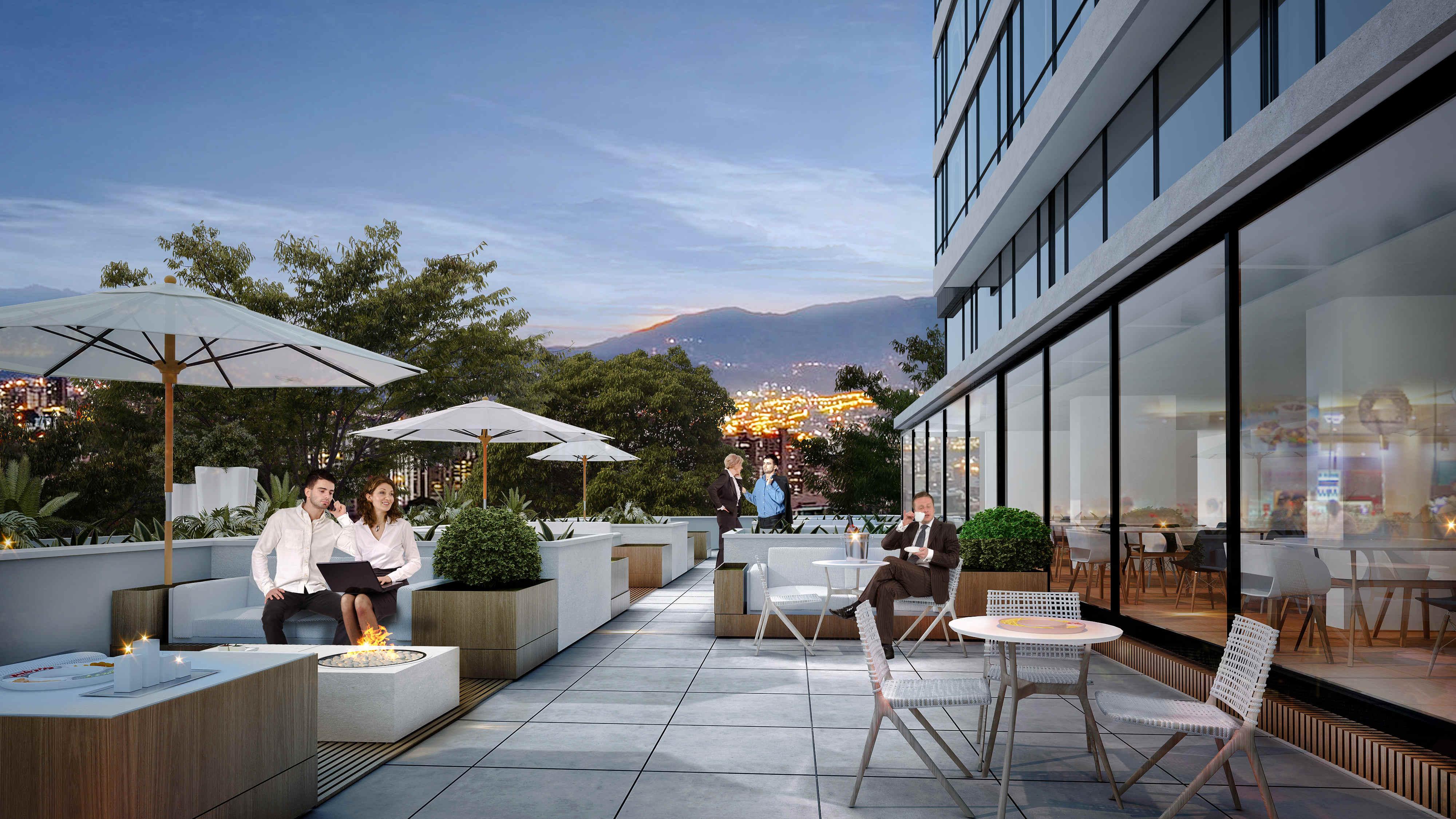 Hotel York Luxury Suites Medellin By Preferred מראה חיצוני תמונה The rooftop terrace